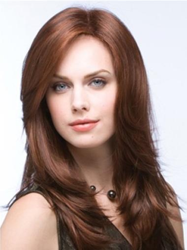 100% Hand-Tied Auburn Layered Long Better Quality Synthetic Wigs