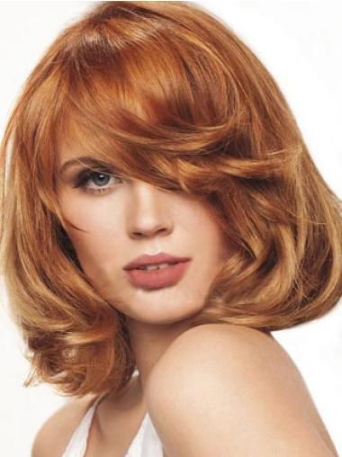 Chin Length Synthetic Auburn Bob Monofilament Wigs