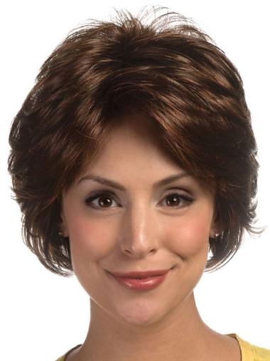 Synthetic Brown Classic Short Lace Front Wig