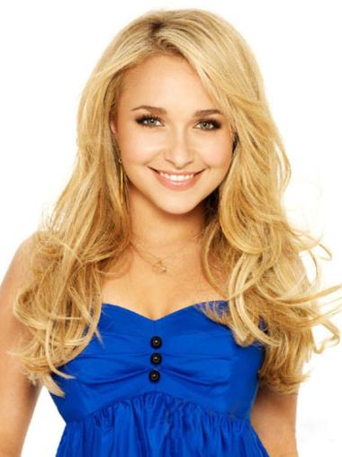 Synthetic Lace Front Wavy Trendy Long Blonde Wig