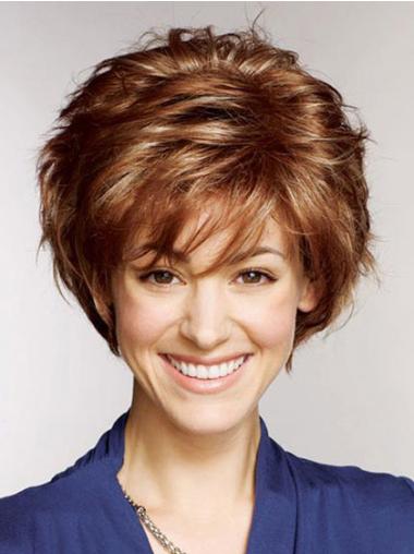 10" Stylish Layered Short 100% Hand Tied Human Hair Wigs