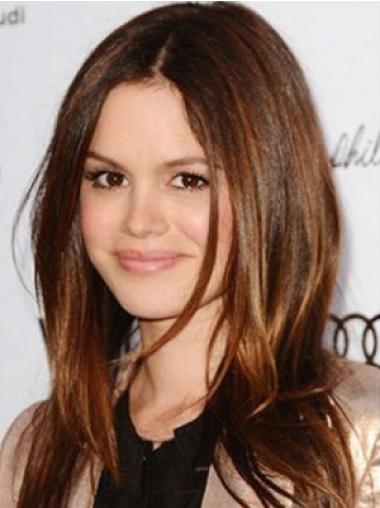 Long Monofilament Without Bangs Rachel Bilson Cheap 100% Human Hair Wigs