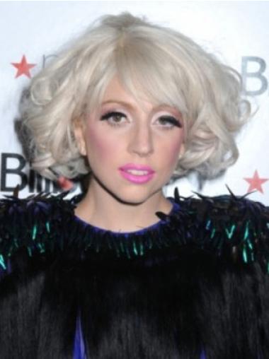 Curly Chin Length Synthetic 0 Modern Best Lady Gaga Wigs