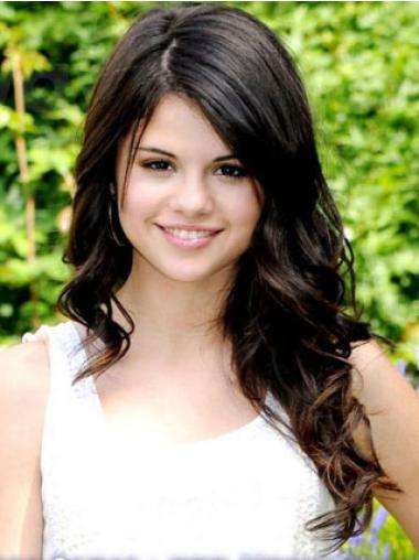 Without Bangs Wavy Long Sleek Selena Gomez Wigs