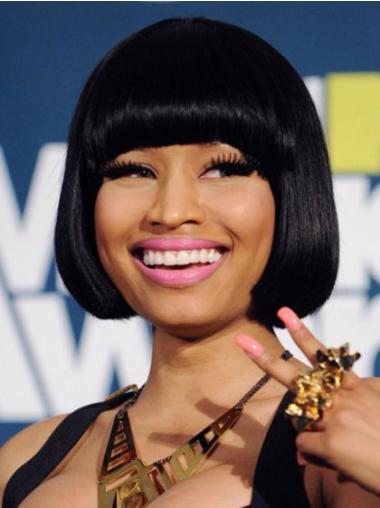 Capless Black Bobs Flexibility Nicki Minaj Wigs