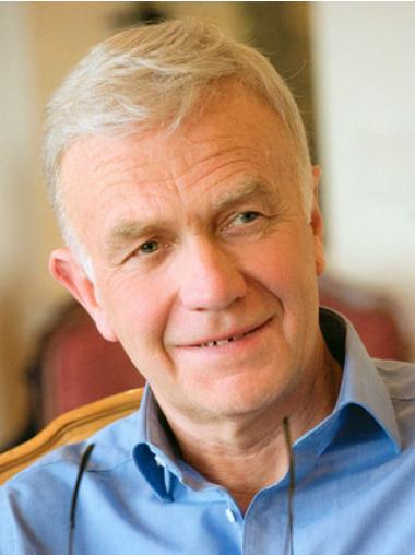 Straight Suitable Monofilament Men Wig Toupee