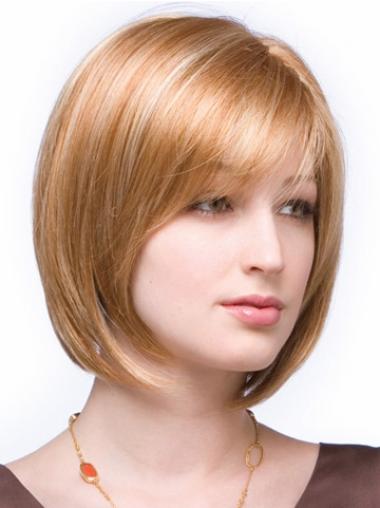 Auburn Chin Length Gorgeous Synthetic Bob Lace Front Wig
