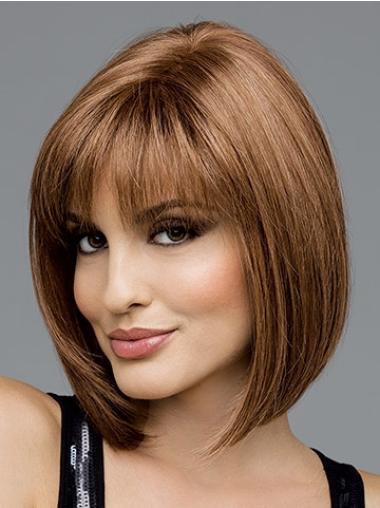 100% Hand-Tied Bobs Straight Chin Length New Lace Top Wigs For Sale