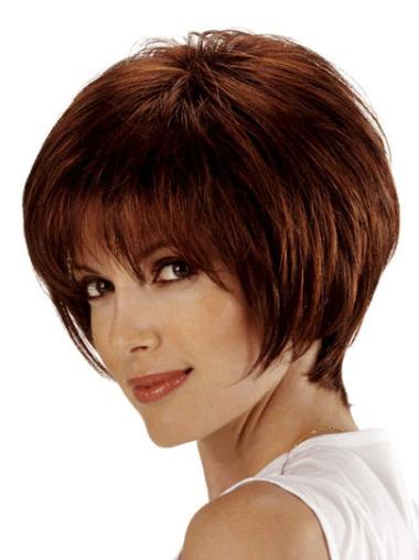 Auburn Chin Length Straight Lace Front Cheapest Human Hair Wigs