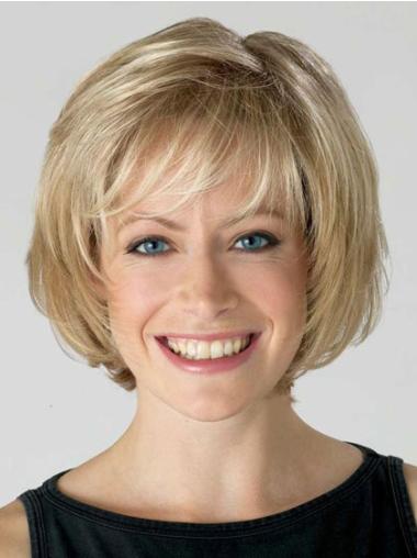 Blonde Bobs Short Synthetic Great Lace Wigs With Natural Hairline