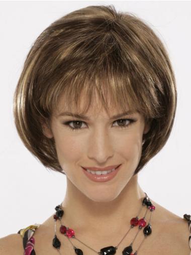 Good Chin Length Brown Straight Perfect Bob Wig