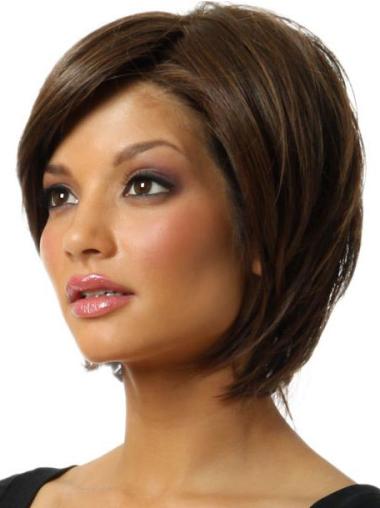 Synthetic Incredible Brown Straight Sexy Bob Wig