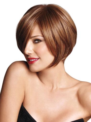 Discount Short Brown Straight Sexy Bob Wigs