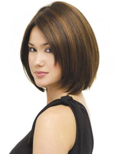 Brown Straight Chin Length Ideal Wig Bob Styles