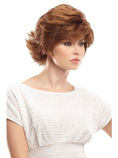 11" Auburn Great Short Wavy Natural Human Hair Wigs