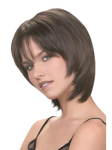 Popular Straight Capless Brown Chin Length Latest Bob Wigs