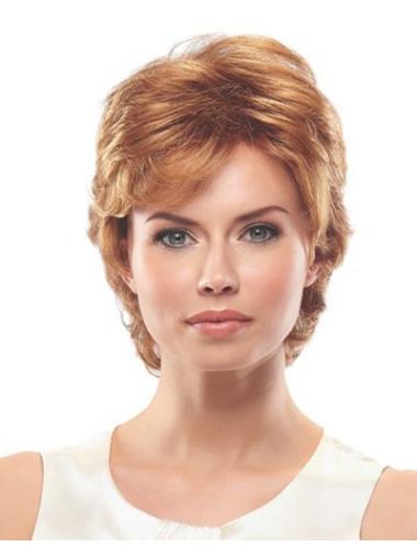 Style Short Layered Capless Wigs For The Elderly