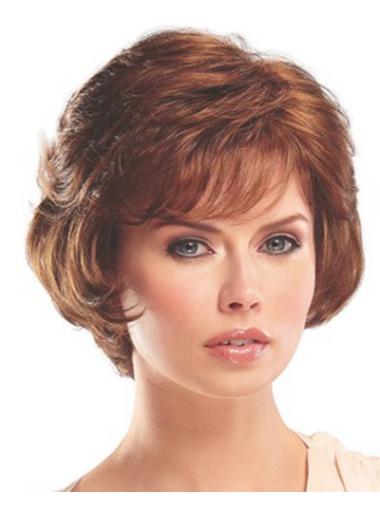 Cheapest Auburn Wavy Classic Short Capless Synthetic Wigs