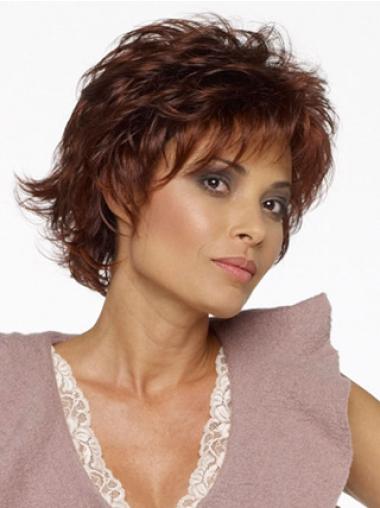 Wavy Capless Layered Short Wavy Wig