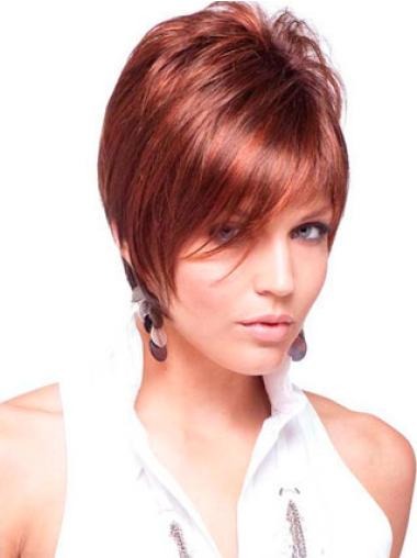 Straight Capless Boycuts Remy Human Hair Short Wigs