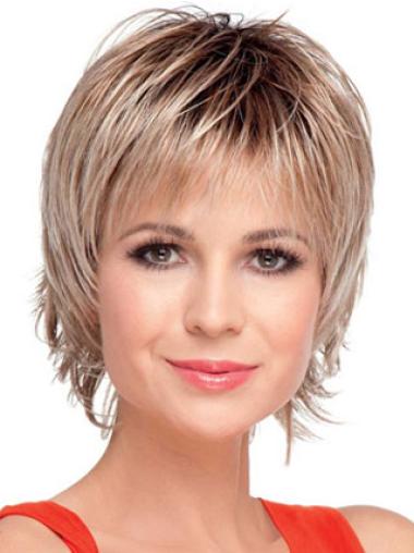 Straight Capless Boycuts Short Straight Cut Wig