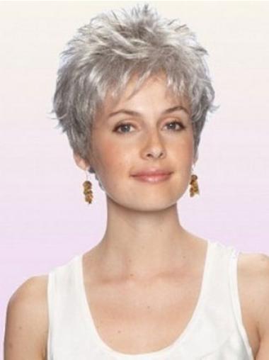 Hairstyles Synthetic Capless Wavy Grey Or White Hair Wigs