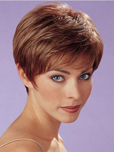 Hairstyles Auburn Boycuts Straight Short Hair Wigs