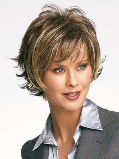 Exquisite Brown Layered Styles For Short Wavy Hair