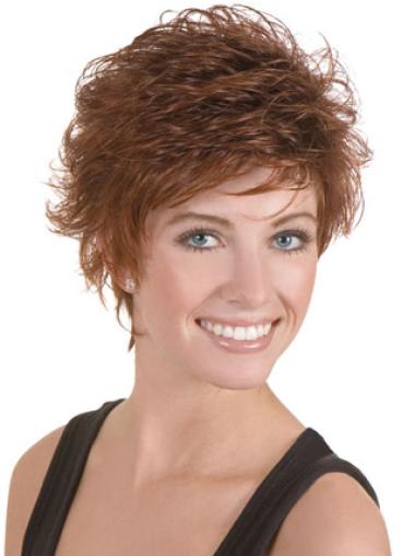 Synthetic Wavy Boycuts Lace Front Wigs Short