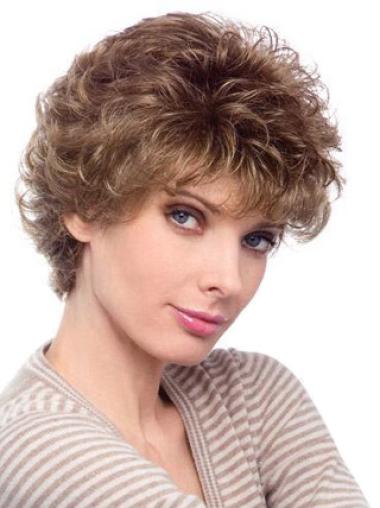 Short Ideal Auburn Curly Classic Luxury Synthetic Wigs Online