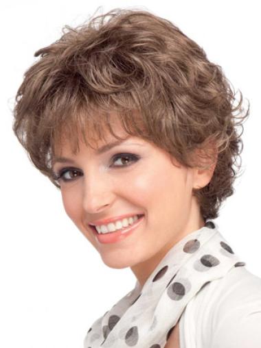 Short Gorgeous Auburn Wavy Classic Hair Design Real Hair Wigs