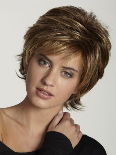 Suitable Brown Layered Wig For Short Straight Hair