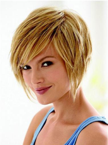 Synthetic Straight Short Blonde Wig