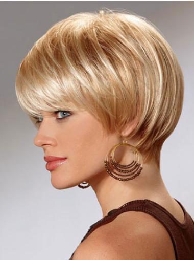 Synthetic Straight Blonde Short Hair Wigs