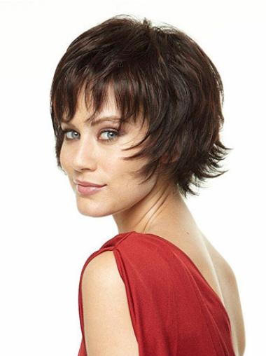 Synthetic Straight Brown Short Wigs