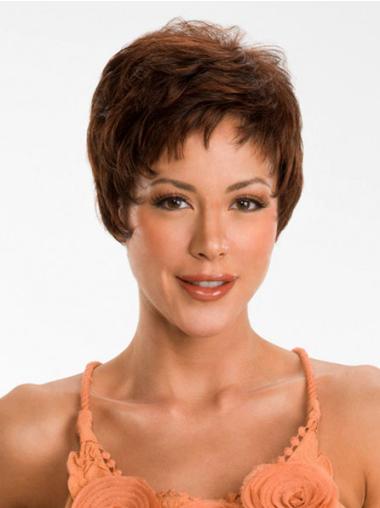 Synthetic Straight Top Wigs Online Short Straight Auburn