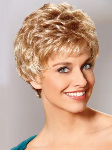 Cropped Perfect Auburn Classic Synthetic Wavy Wigs