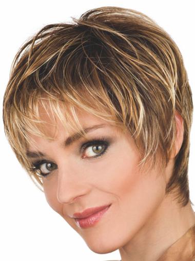 Cropped Synthetic 8 Inches Short Brown Wig Female