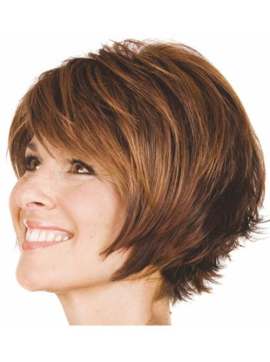 Designed Chin Length Bobs Medium Wavy Wig