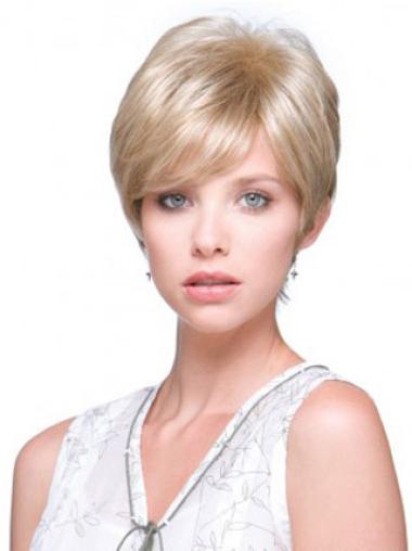 Monofilament Blonde Style Wigs Short Wigs For Cancer Patients