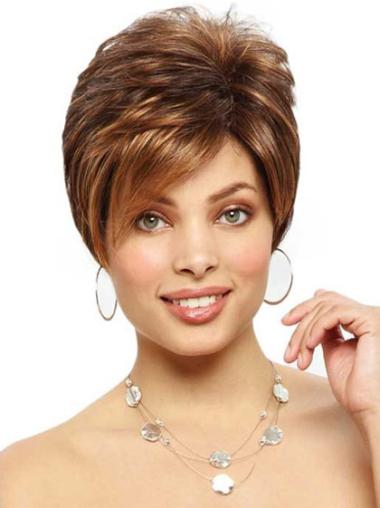 Monofilament Boycuts Cropped 6 Inches Top Short Wigs