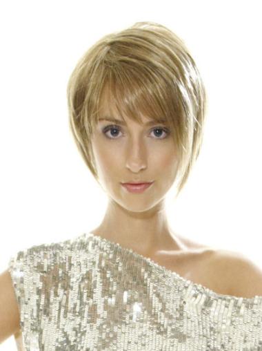 Straight 8 Inches Perfect Bob Short Lace Front Wigs