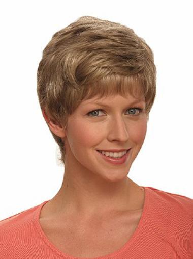 Convenient Wavy Capless Short Wigs Brown Hair