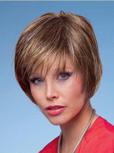 Suitable Straight Capless Short Wigs On Brown