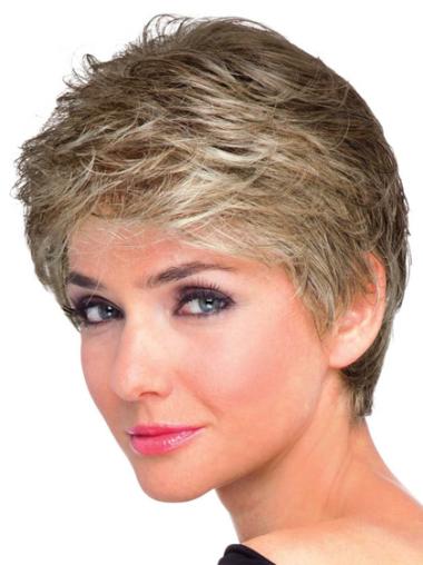 Amazing Wavy Capless Short Hair Brown Wig