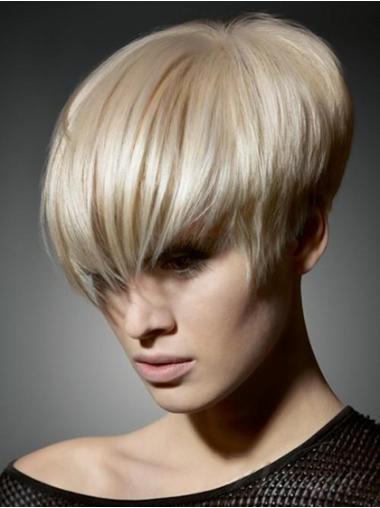 Online Straight Capless Blonde Short Pixie Wig