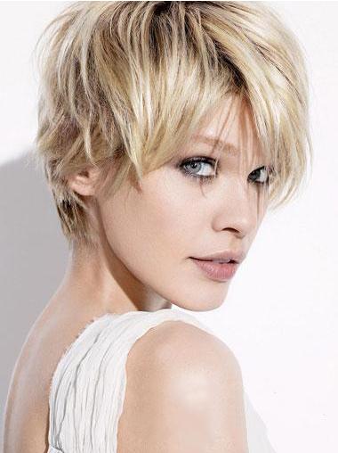 Straight Capless Boycuts Affordable Human Hair Short Wigs