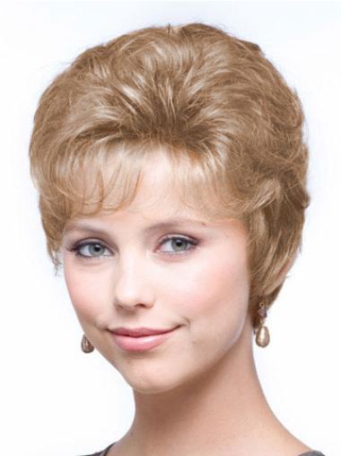 Cropped Exquisite Wavy Classic Synthetic Blond Wigs
