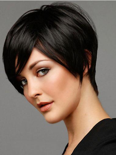 Suitable Remy Straight Human Hair Short Wig