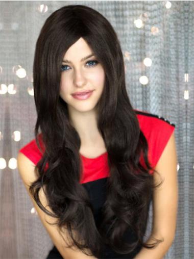 Layered Black Convenient Very Long Haired Wigs